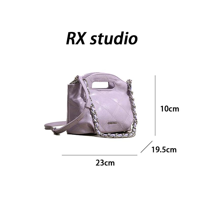 【母亲节礼物】SK-92759-淡紫  RAIN.CUN轻奢小众时尚女士包