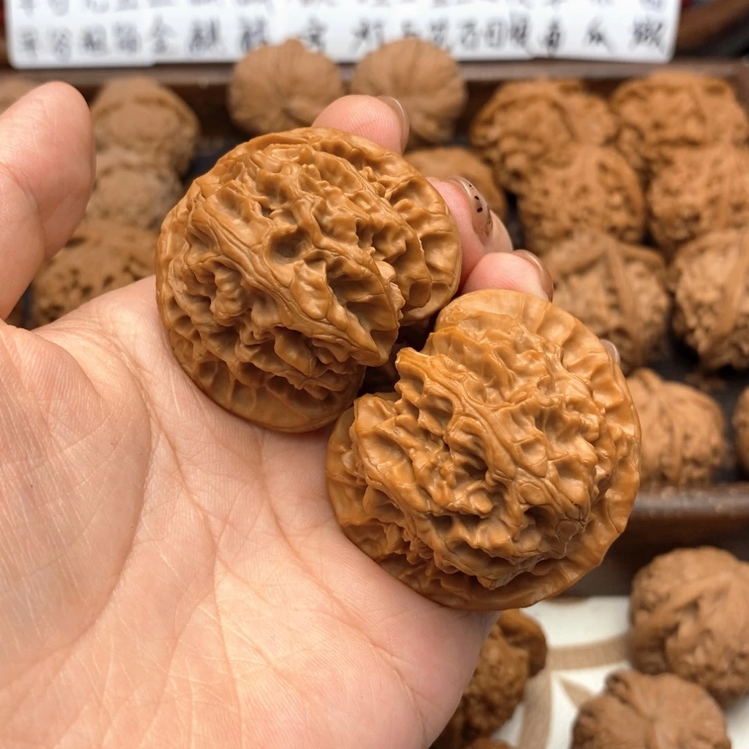 把件文玩核桃43尺全品苹果园