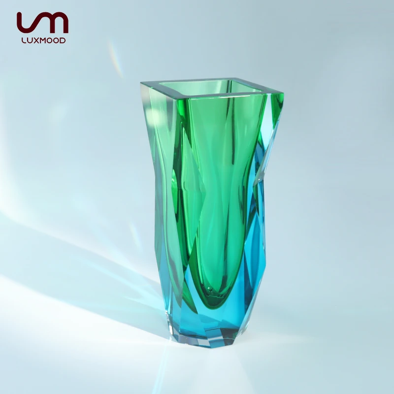 LUXMOOD勒慕轻奢高档创意琉璃花瓶干花水培花瓶摆件客厅餐桌玄关