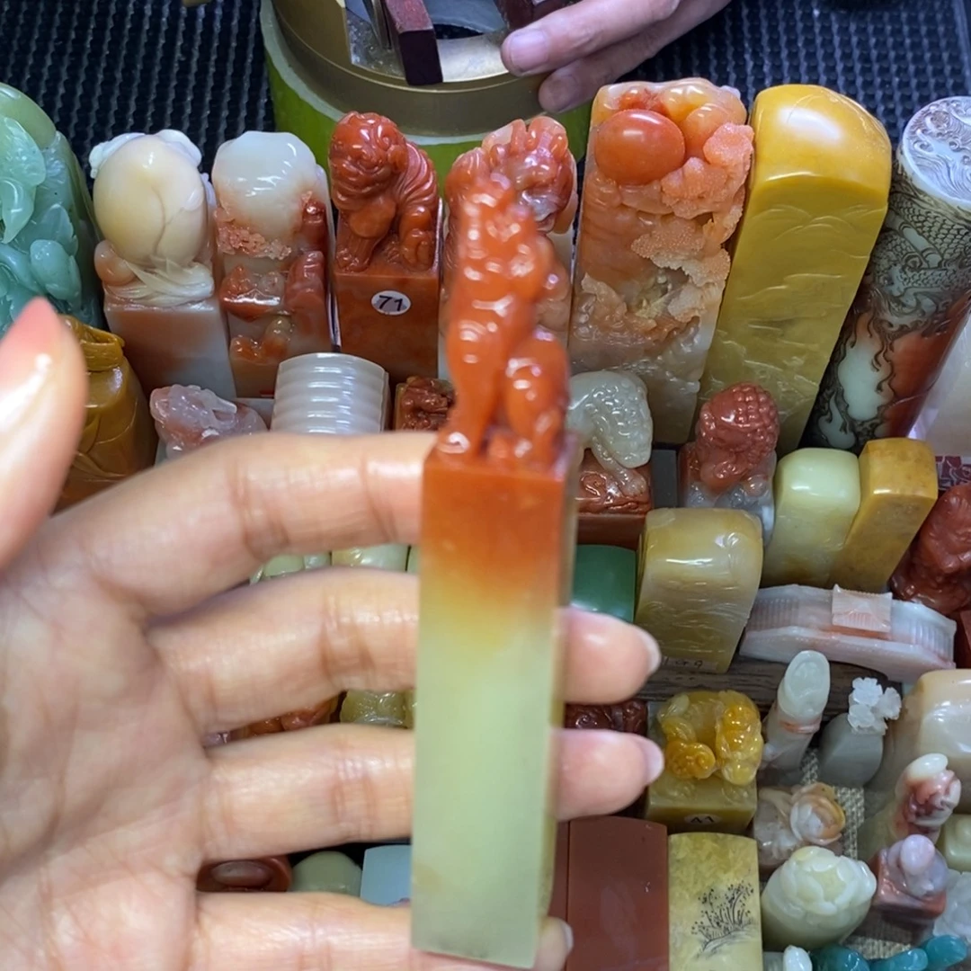 印石寿山石瑞兽芙蓉