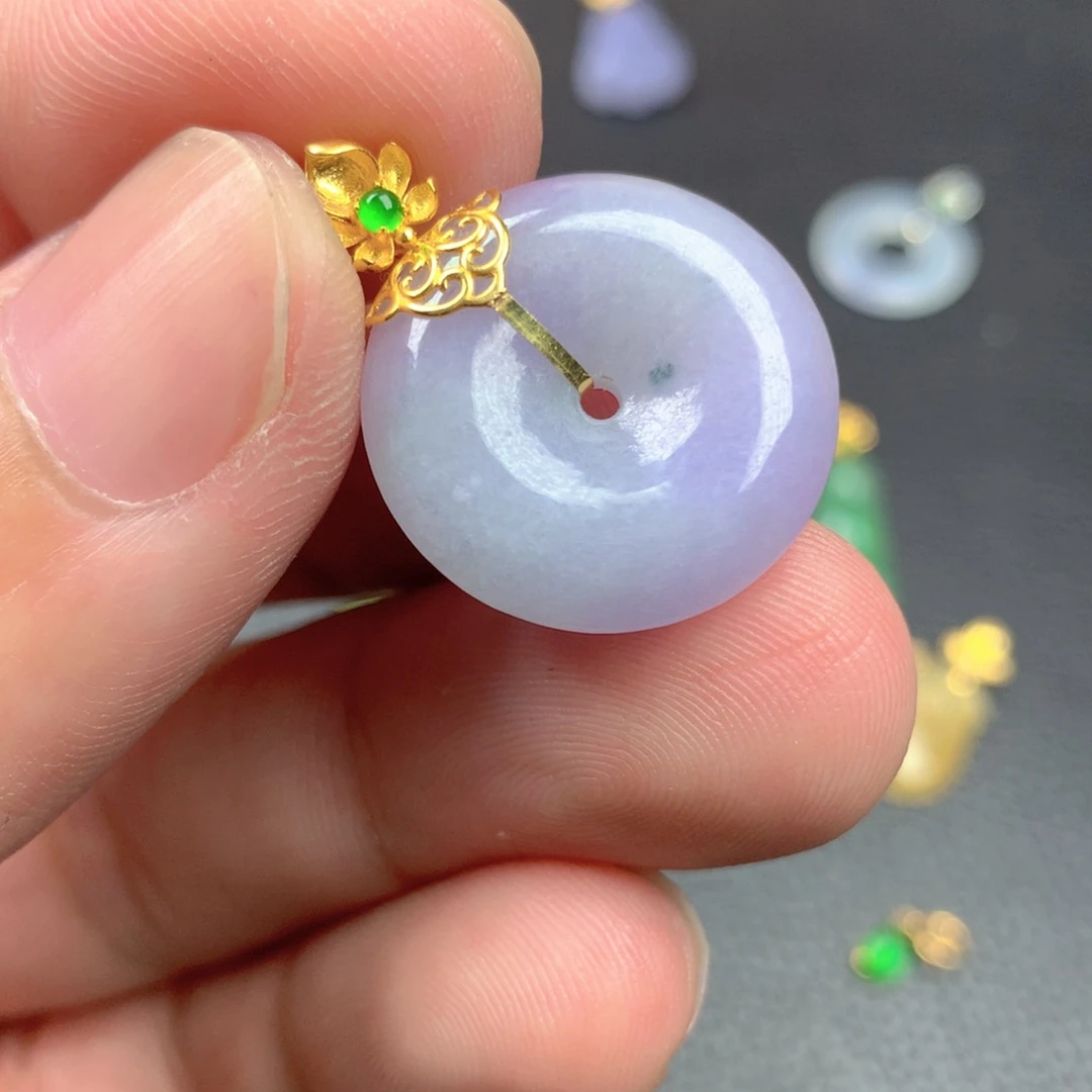 【闪购商品】颈饰18K金镶嵌翡翠翡翠