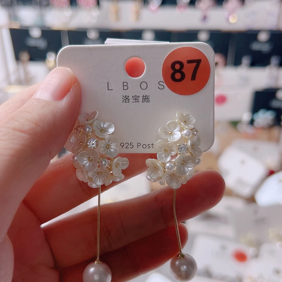 锆石纯铜合金耳环