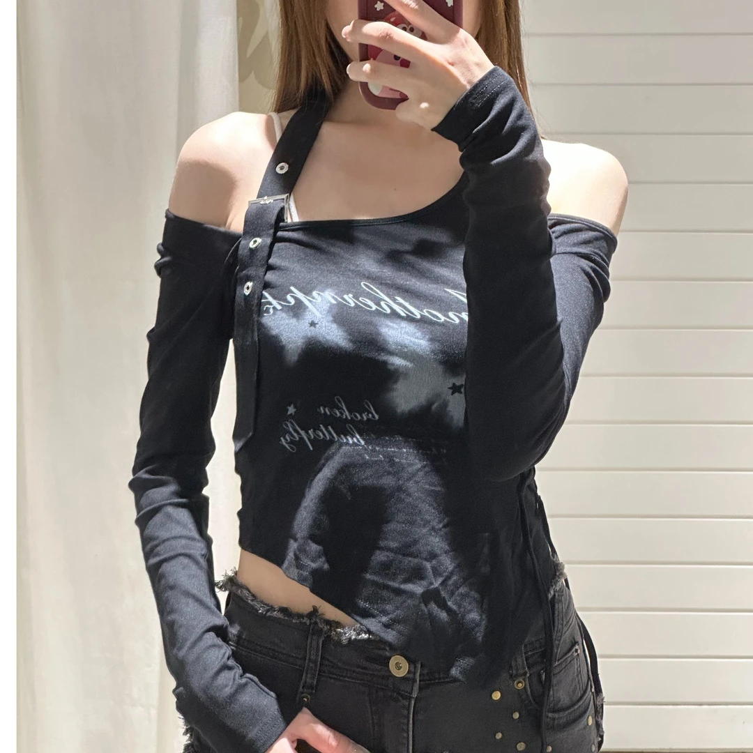 辣妹休闲白塔小衫A5F27H0702