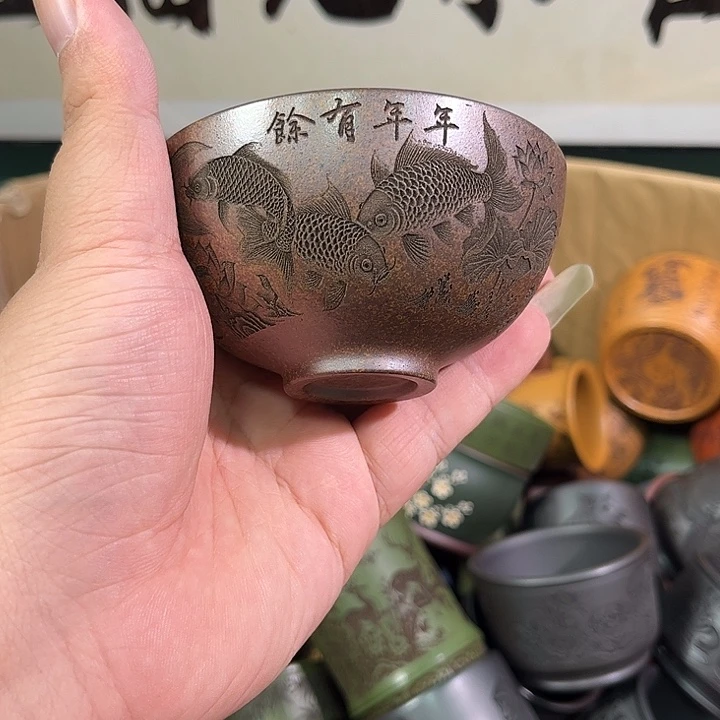 茶杯紫砂全手工紫砂主人杯