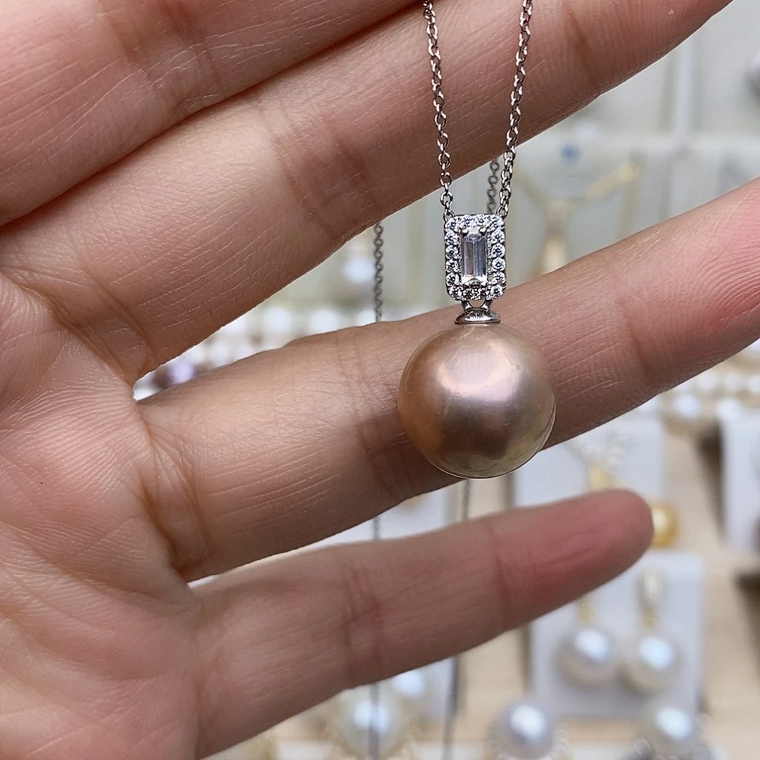 淡水珍珠颈饰银S925镶嵌