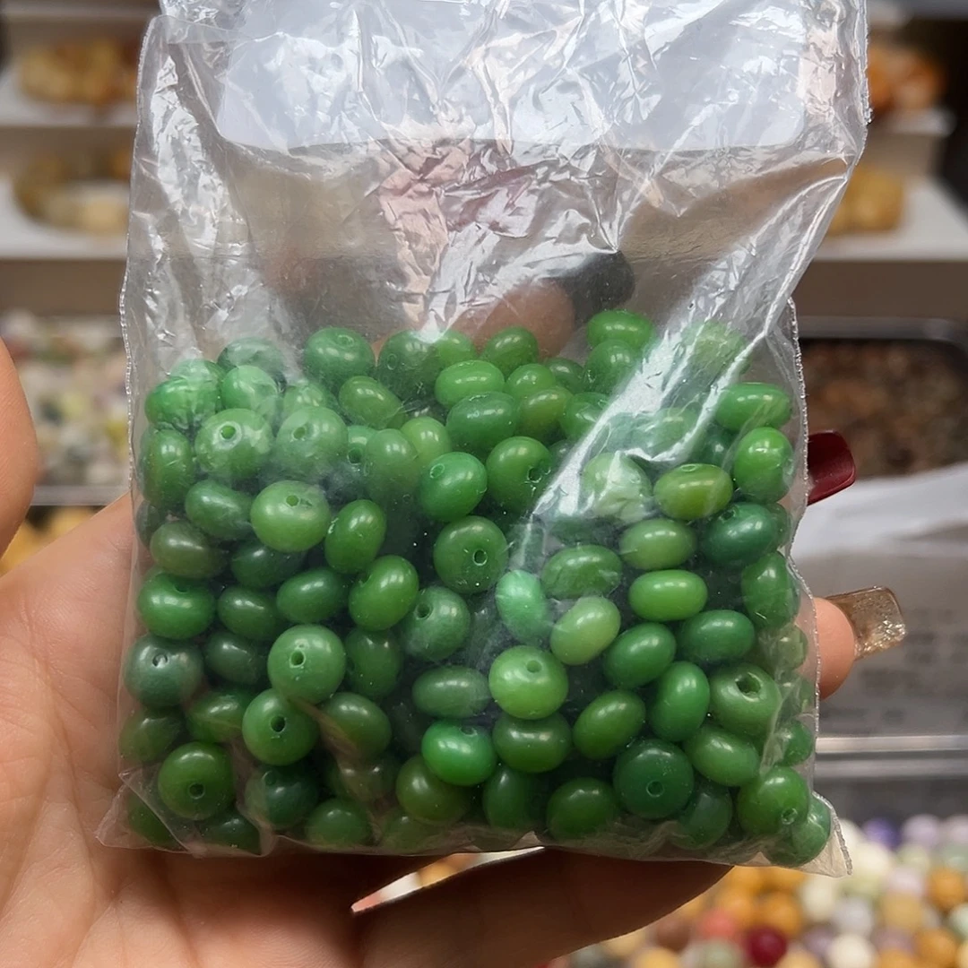 手串菩提根/象牙果瑕疵10翠绿算盘120颗