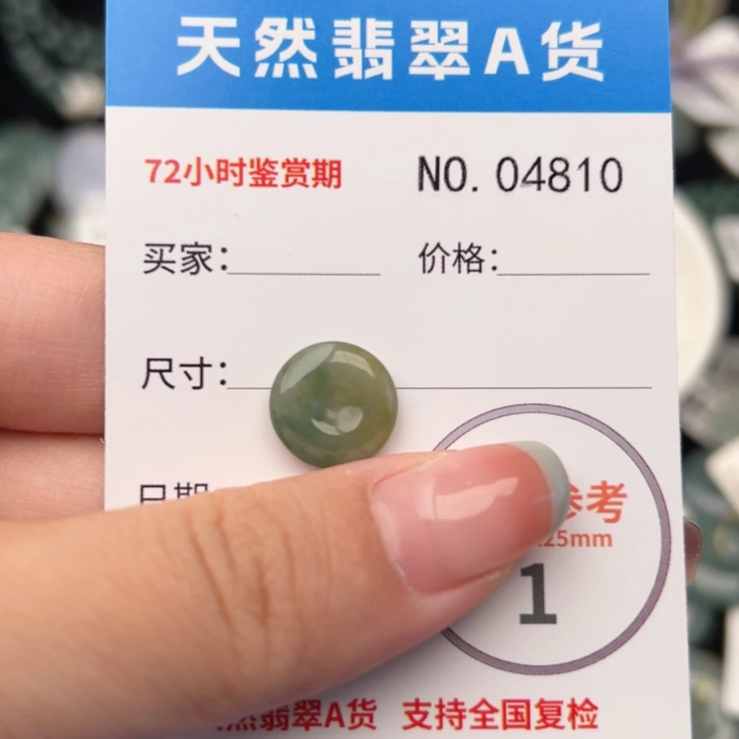 翡翠颈饰未镶嵌平安扣4810