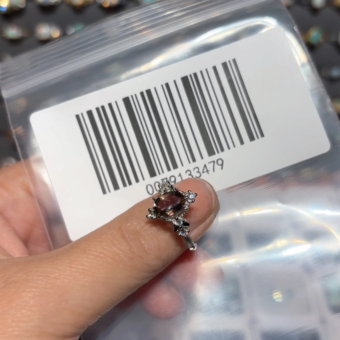 欧泊戒指银S925镶嵌兜*L