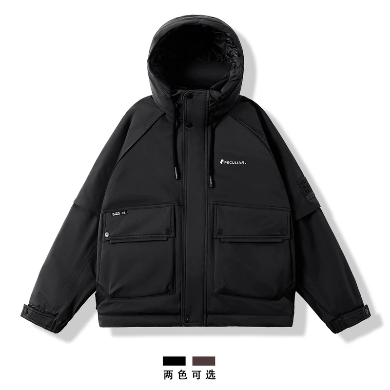 【鸟叔专属】防寒户外工装派克鸭绒男士连帽羽绒服外套539/BC