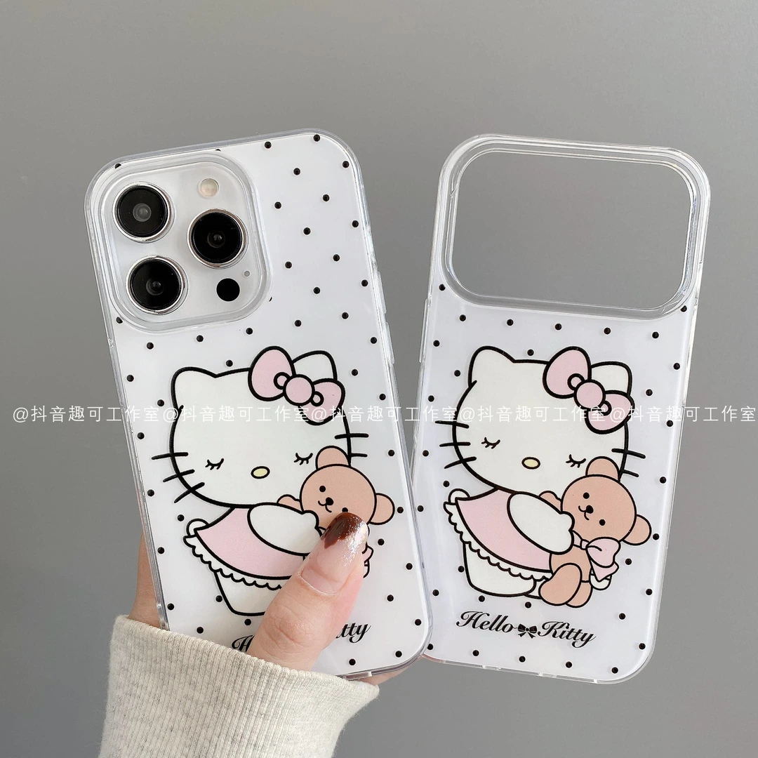 IMD奶油壳适用iphone17promax苹果16手机壳15/14/13/12华为小熊KT