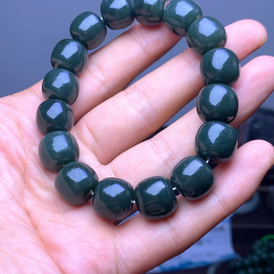 和田玉未镶嵌手串14