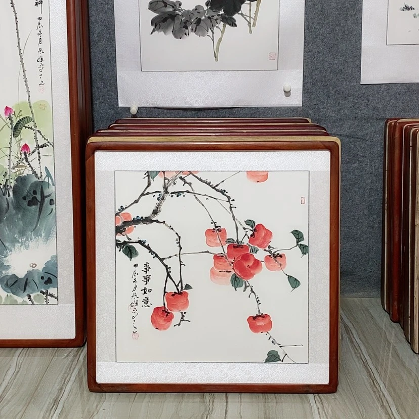 【闪购商品】国画书画作品带框65×65厘米