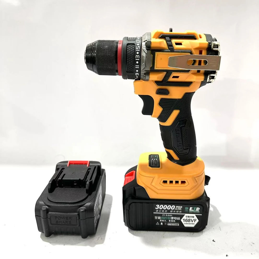 牧款田锂电钻无刷纯铜多功能工业级双速大功率电钻家用螺丝刀套装