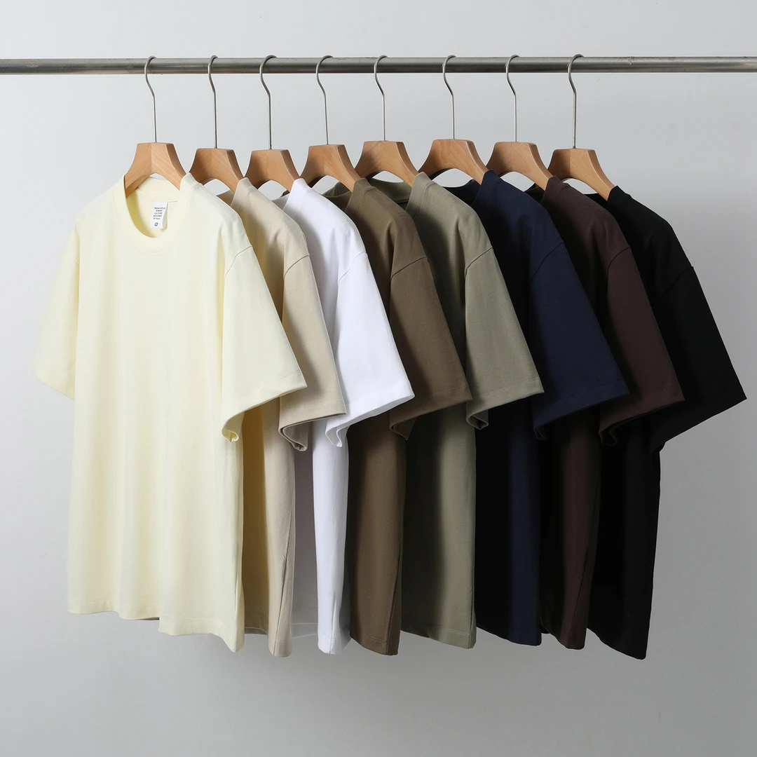 夏季首选男士短袖T恤舒适透气中青年纯色高端男款打底上衣圆领棉T