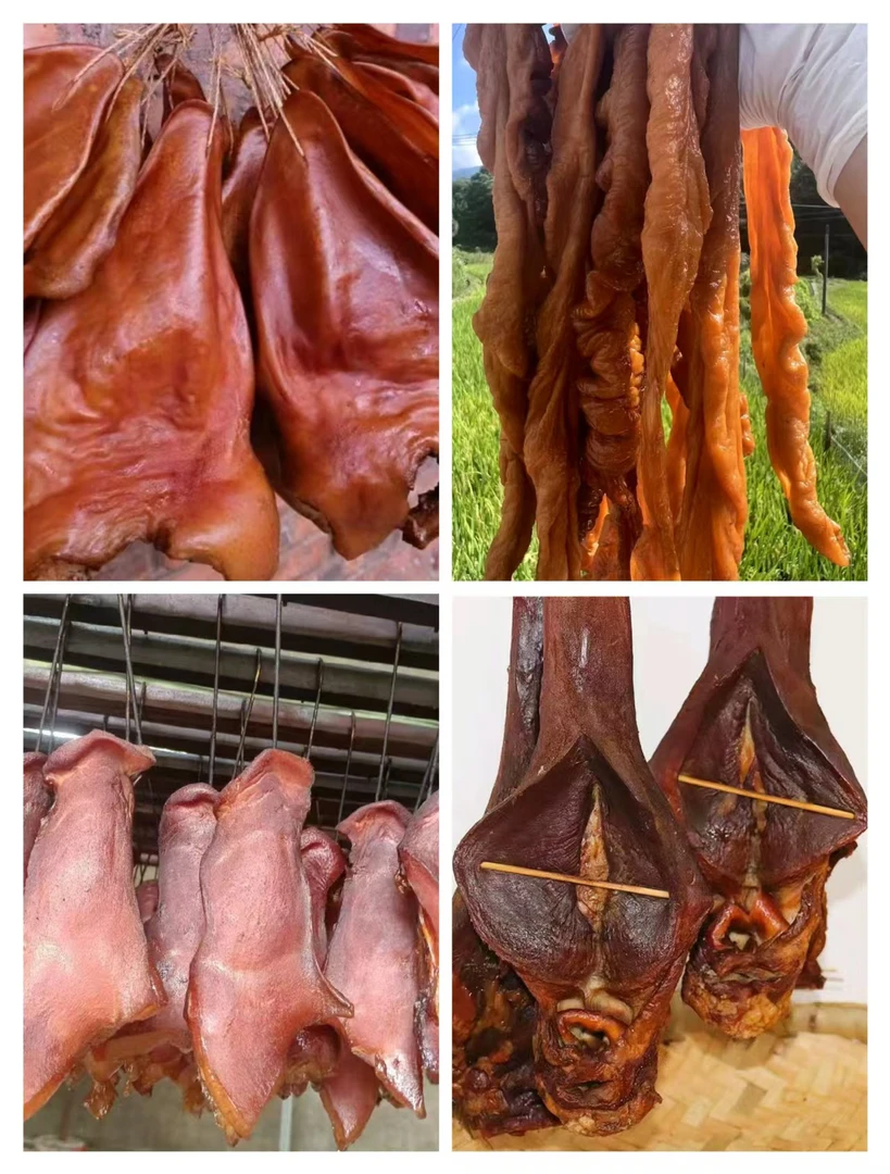 湖南腊味腊猪耳腊拱嘴腊舌头腊肥肠腊肉，以直播间现称为准