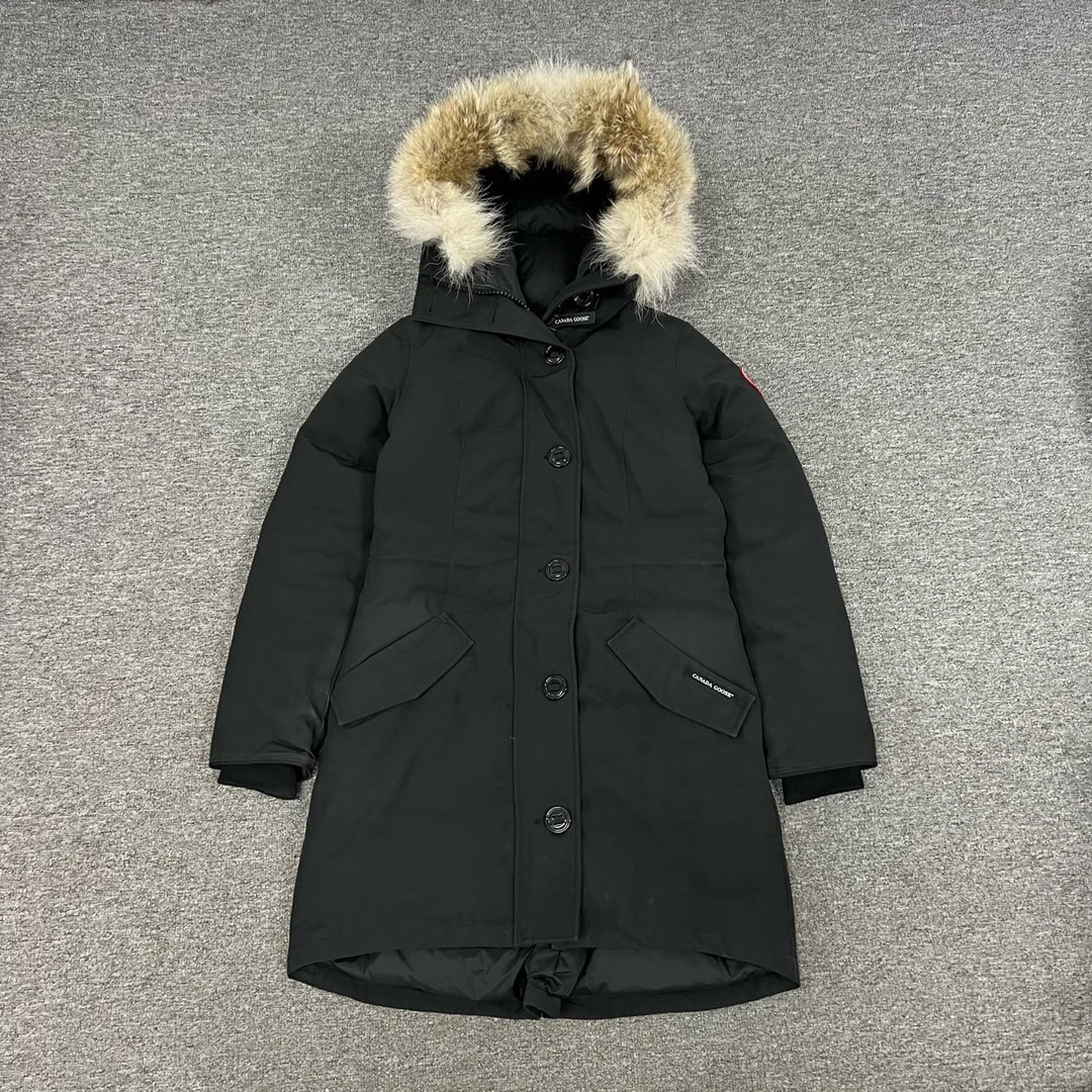 95新 AMIPARIS Canada Goose 加拿大鹅 长款 毛领羽绒服 95新 S码
