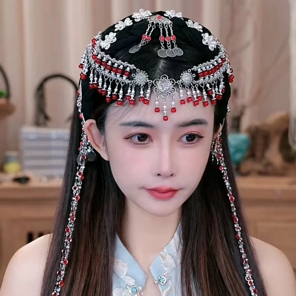 【小芳演绎2店】婉清发箍新款原创民族风复古流苏发箍发饰个性头饰