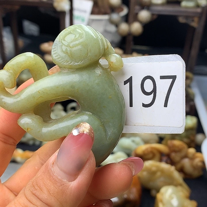 和田玉银S925镀金镶嵌颈饰