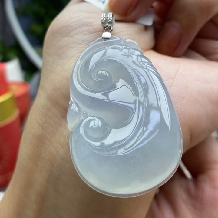 翡翠银S925镶嵌颈饰吊坠20