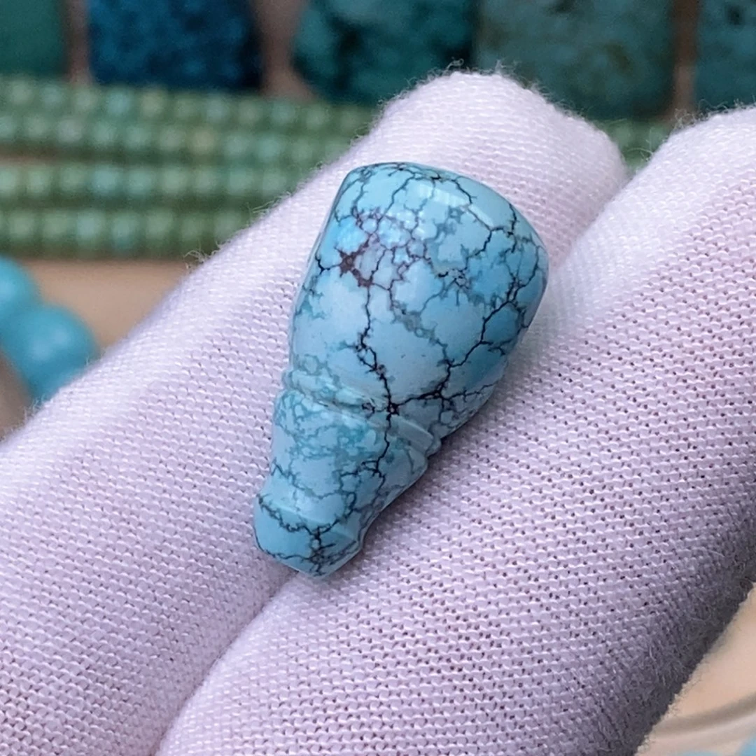 未镶嵌绿松石珠宝奇石11.8mm