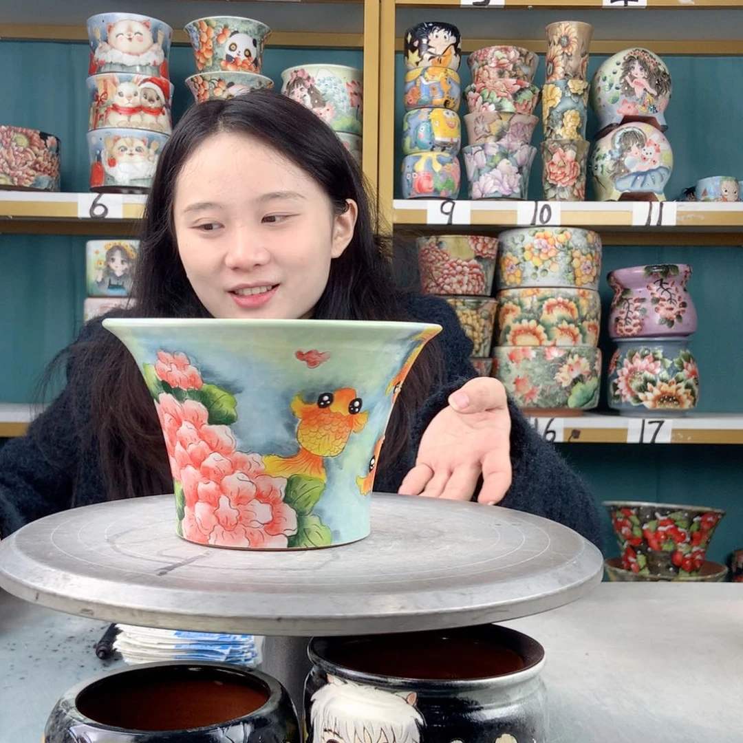 罐景德镇手工瑕疵329