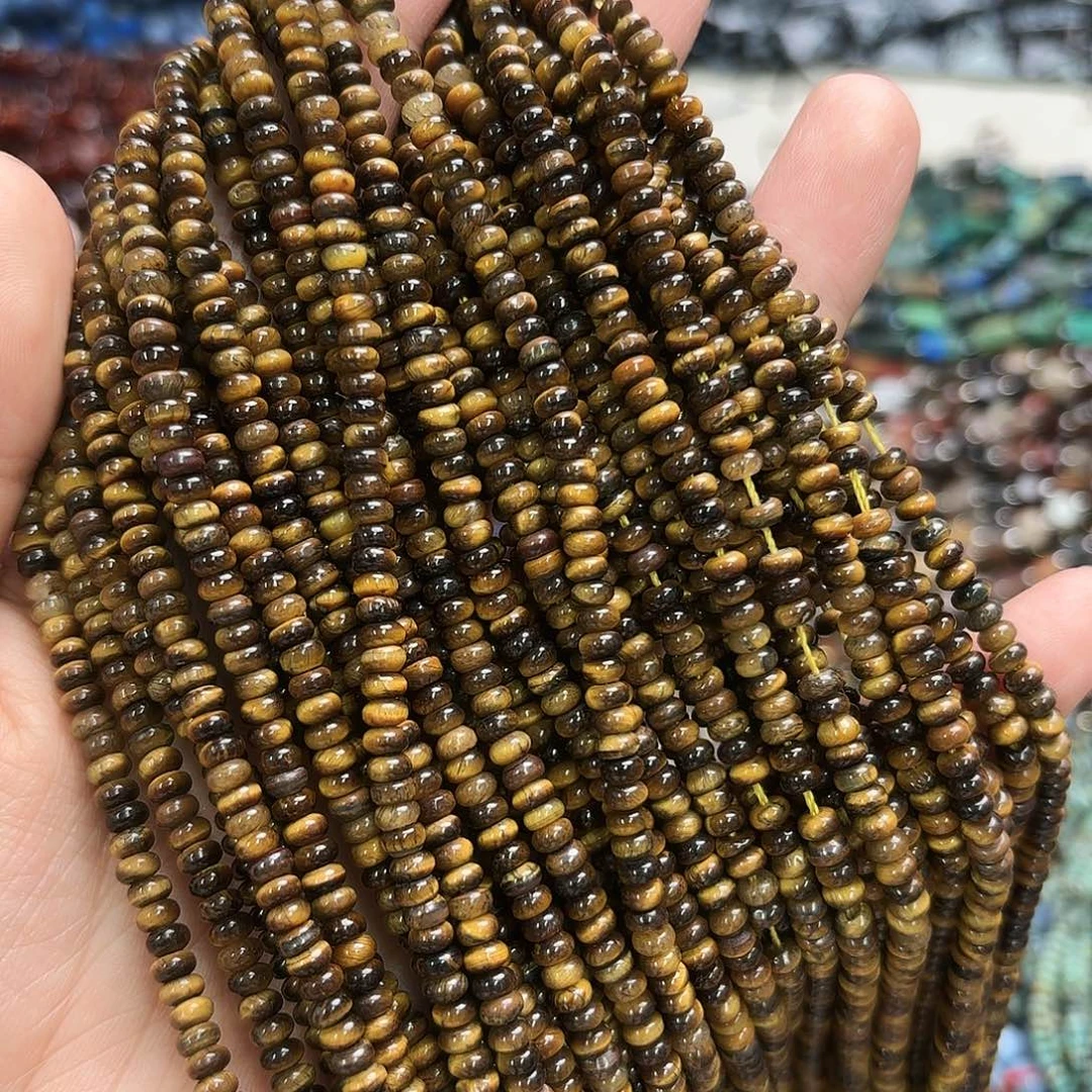 玛瑙/玉髓未镶嵌珠宝半成品2×4虎眼算盘一条