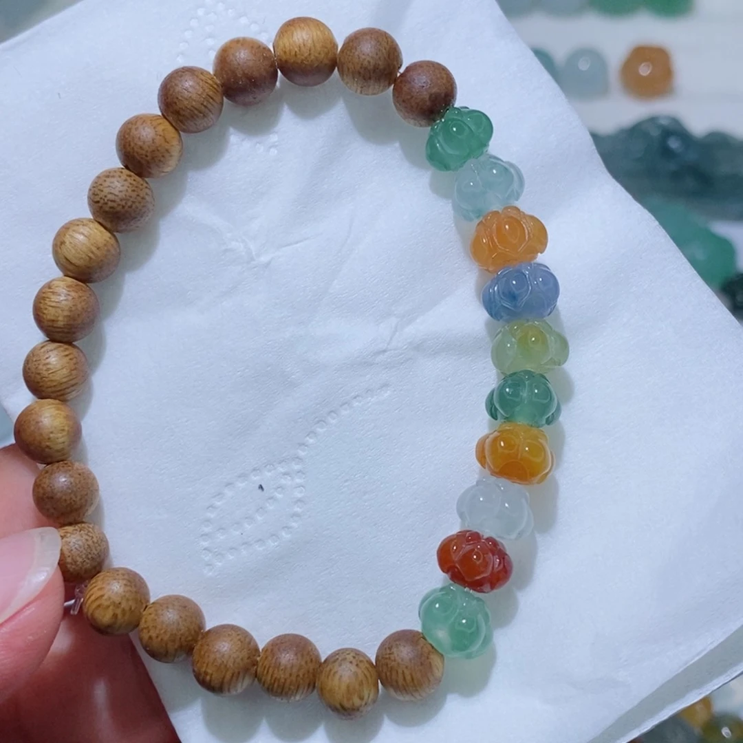 定制翡翠未镶嵌缅甸翡翠莲花10颗