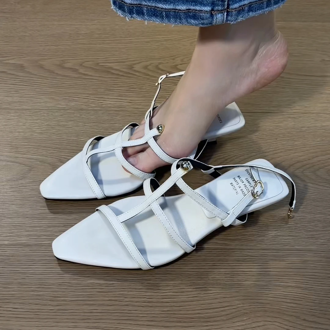 新款凉鞋女2025夏季休闲露趾凉鞋透气小众设计师款时尚气质女款