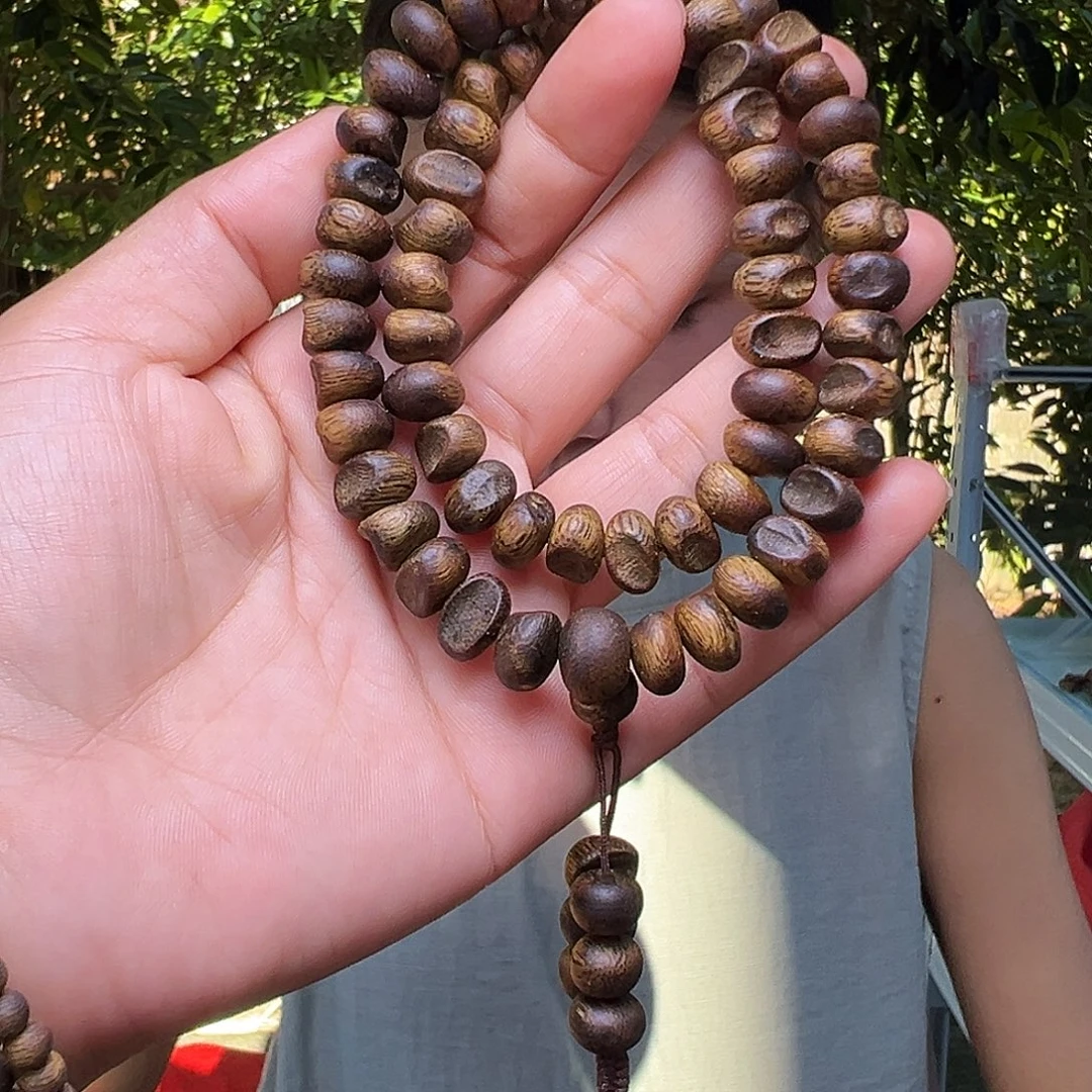 沉香手串海南老白奇金丝蜜结玉化红油玉天然虫漏开口笑多样性发一