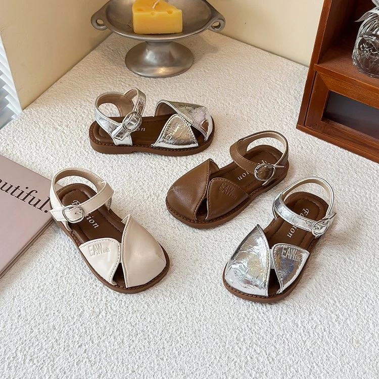 【云朵标本】女童韩版方口洋气包头凉鞋夏季新款儿童时尚软底公主鞋