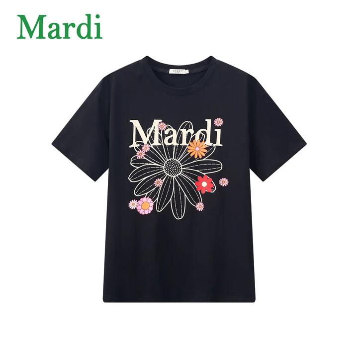 MARDI 雏菊多花字母短袖t恤新款宽松显瘦MTX2522002