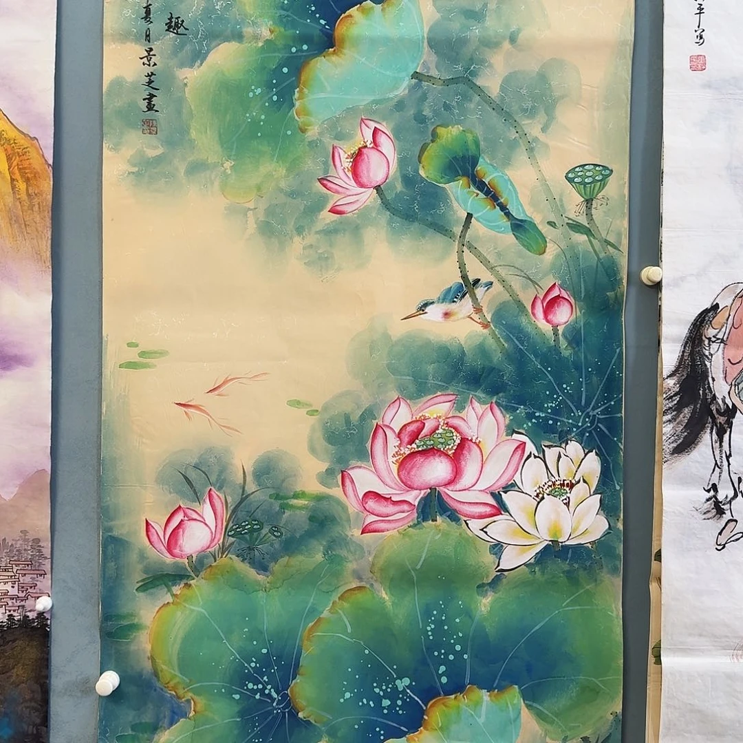 纯手绘国画作品好看四尺
