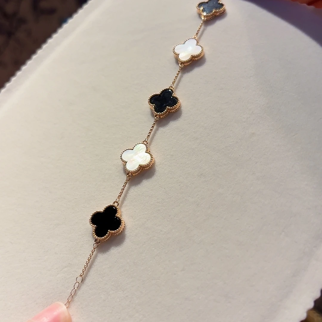 翡翠18K金镶嵌手链