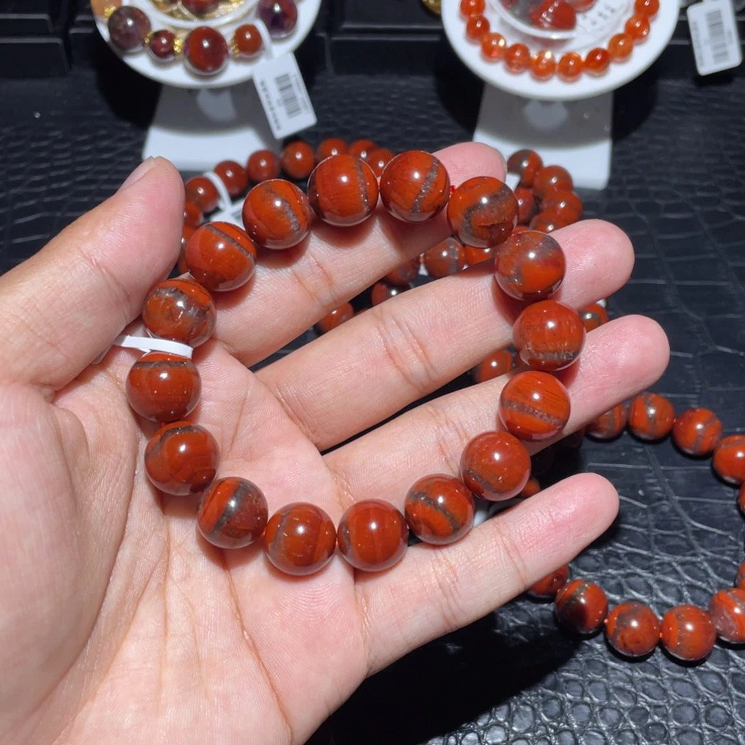 肖***亞水晶手链未镶嵌13mm一线天极光手链单圈