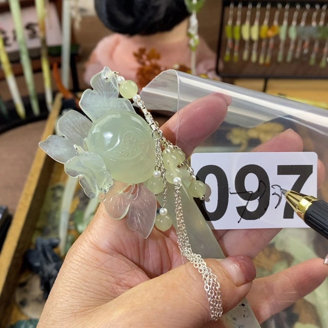 蛇纹石玉玉簪合金c****n