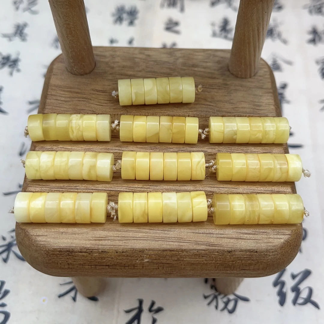 黄花蜜蜡隔片3.8x8六片一组（多样性发其一）