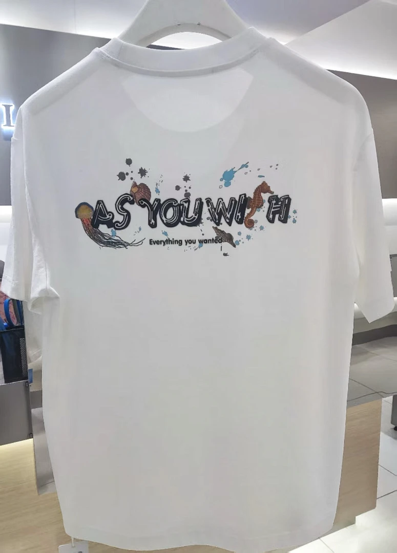 潮流印花常规款经典美式休闲百搭短袖简约白色T恤男士圆领