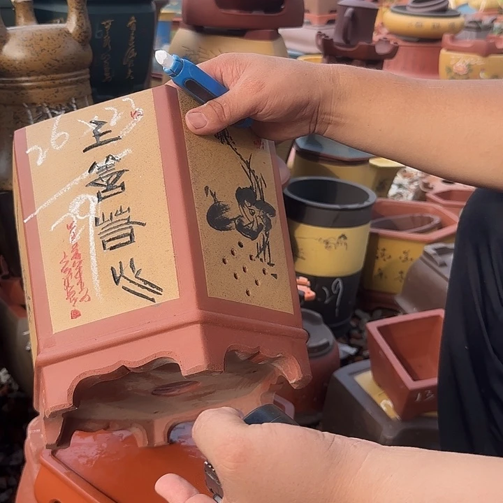 紫砂花盆紫砂花盆