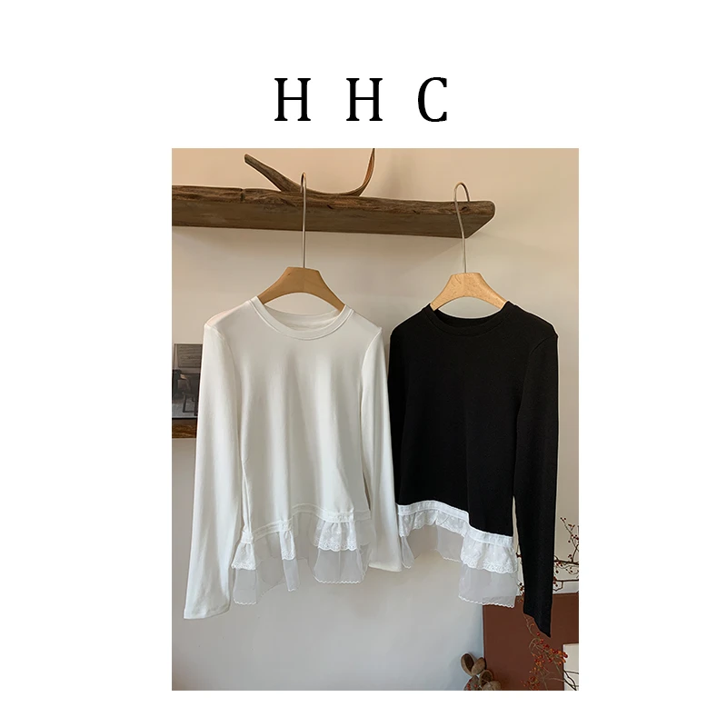 【花花菜】春季新品“浪漫轻舞”简约格蕾系单穿叠穿必入四面料T恤女