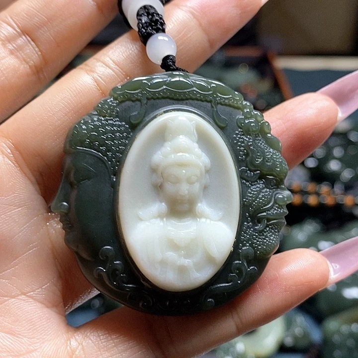 和田玉未镶嵌挂件