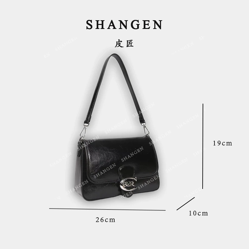 【尚恩CC】BF-66157-1-黑色-轻奢时尚女士新款手提单肩斜挎包