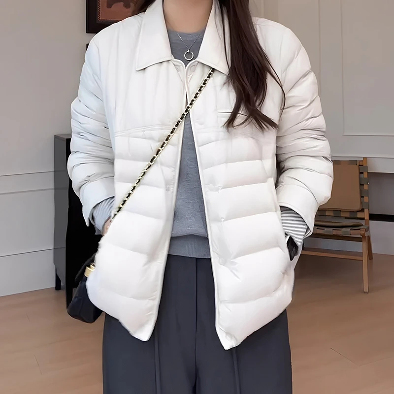 2025冬季新款女士时尚百搭加厚羽绒棉服小个子保暖立领棉衣短外套