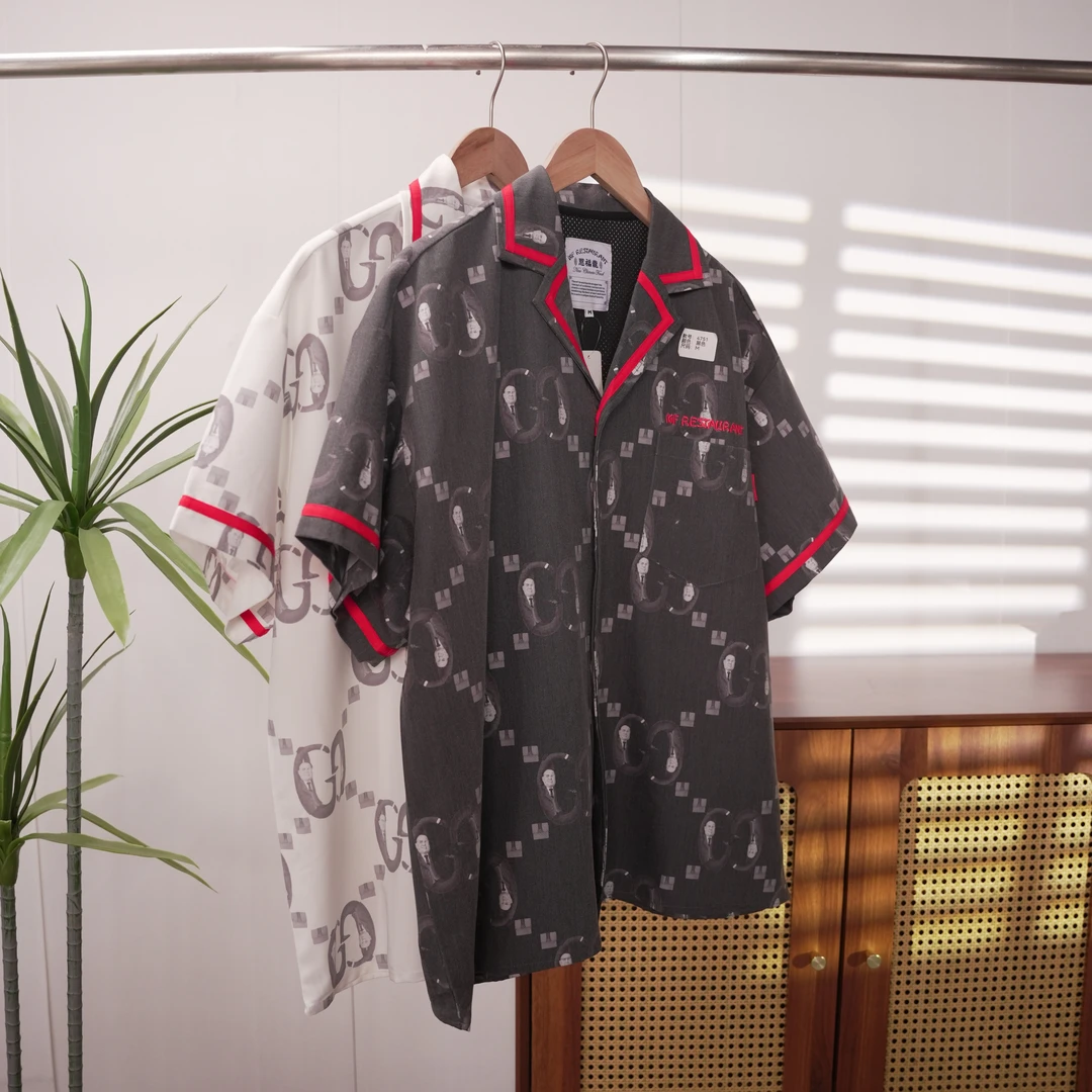 【恩】潮牌男女时尚休闲百搭短袖衬衫4751-A11-12