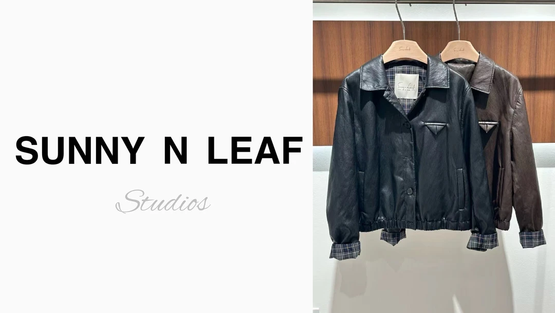 SUNNY N LEAF  早秋时尚百搭蛋白皮皮外套 AL52311