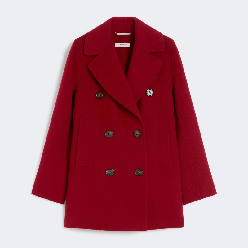 MaxMara【国现 专柜10200】女士25新款双排羊毛短款大衣 Caban 054