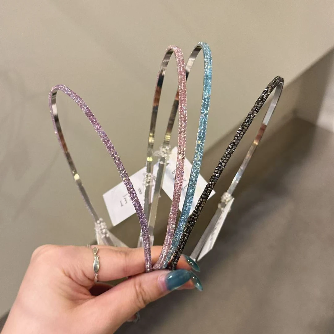 韩国东大门baket发饰闪亮彩钻超细发箍