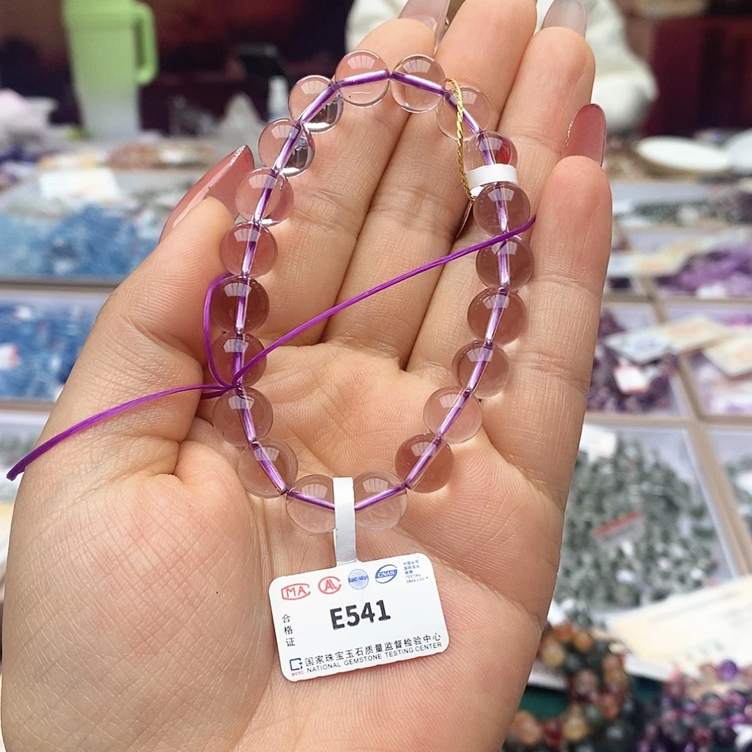 水晶手链未镶嵌浅*E541紫水