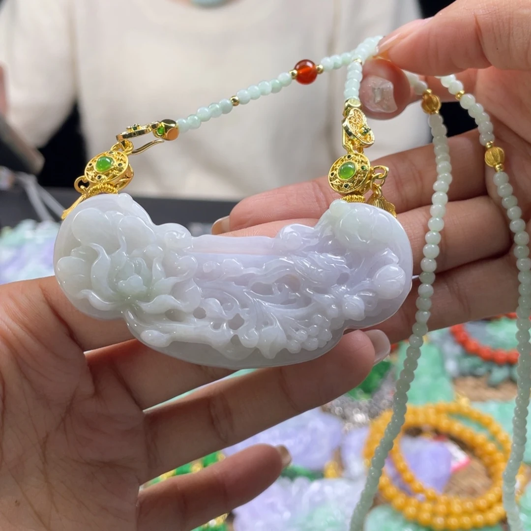 翡翠未镶嵌颈饰代编织