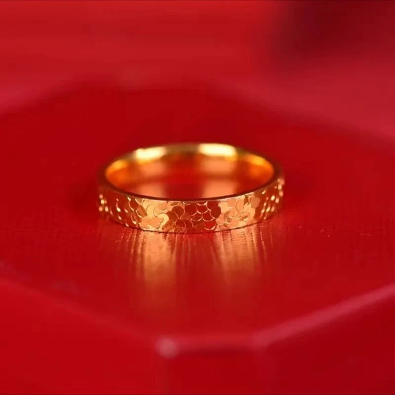 A009轻奢精品   龙鳞碎冰冰男女同款戒指