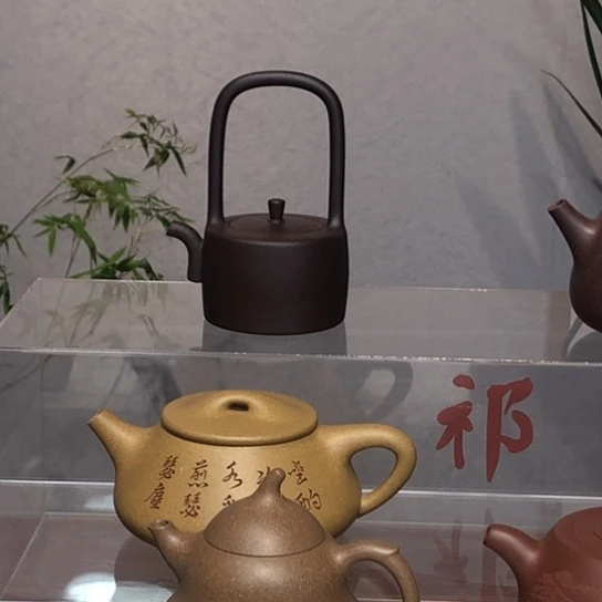 紫砂茶壶&*艺术品提梁哈哈